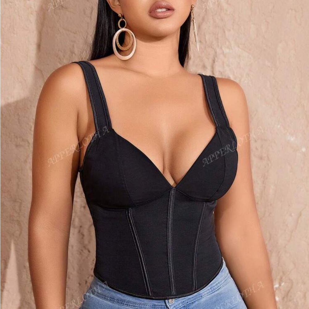 Black Corset Top NWOT